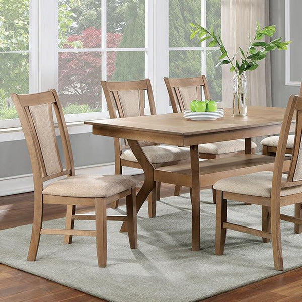 Upminster CM3984NT-T Natural Tone Transitional Dining Table By Furniture Of America - sofafair.com