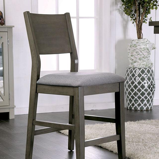Anton CM3986PC-2PK Gray/Light Gray Transitional Counter Ht. Chair (2/Box) By Furniture Of America - sofafair.com