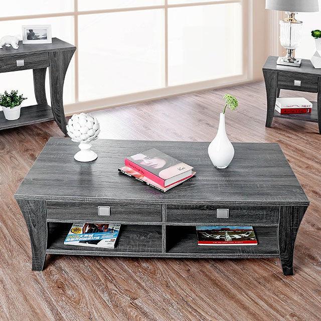 Amity CM4085C Gray Transitional Coffee Table By Furniture Of America - sofafair.com