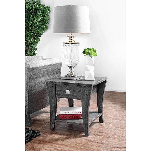 Amity CM4085E Gray Transitional End Table By Furniture Of America - sofafair.com