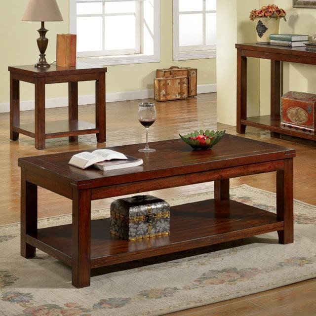 Estell CM4107C Dark Cherry Transitional Coffee Table By Furniture Of America - sofafair.com