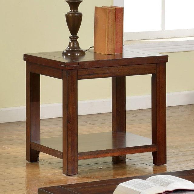 Estell CM4107E Dark Cherry Transitional End Table By Furniture Of America - sofafair.com