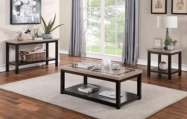 Rosetta CM4187C Dark Walnut Transitional Coffee Table By Furniture Of America - sofafair.com