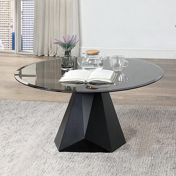 Bishop CM4192BK-C Black/Gray Contemporary Coffee Table By Furniture Of America - sofafair.com