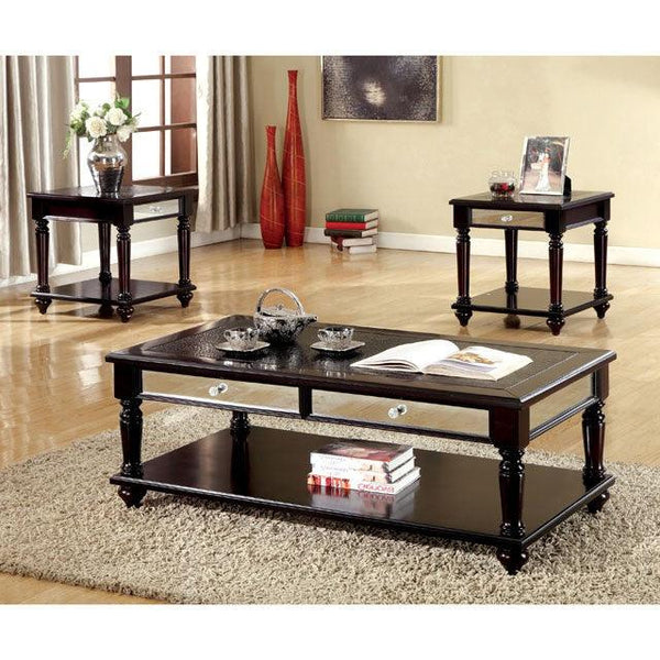 Horace CM4242-3PK Espresso Transitional 3 Pc. Table Set By Furniture Of America - sofafair.com