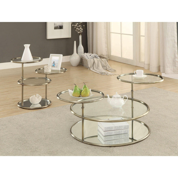 Athlone CM4358C Champagne Contemporary Coffee Table By Furniture Of America - sofafair.com