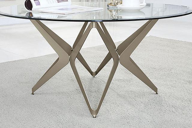 Alvise CM4377C Champagne Contemporary Coffee Table By Furniture Of America - sofafair.com