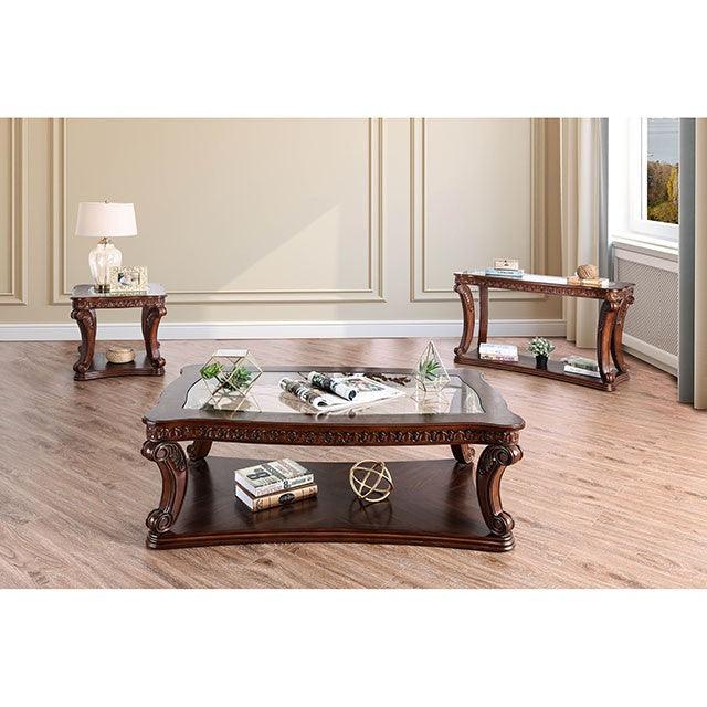 Walworth CM4428S Dark Oak Traditional Sofa Table By Furniture Of America - sofafair.com
