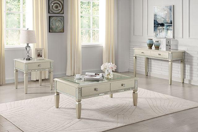Adina CM4512S Silver Transitional Sofa Table By Furniture Of America - sofafair.com