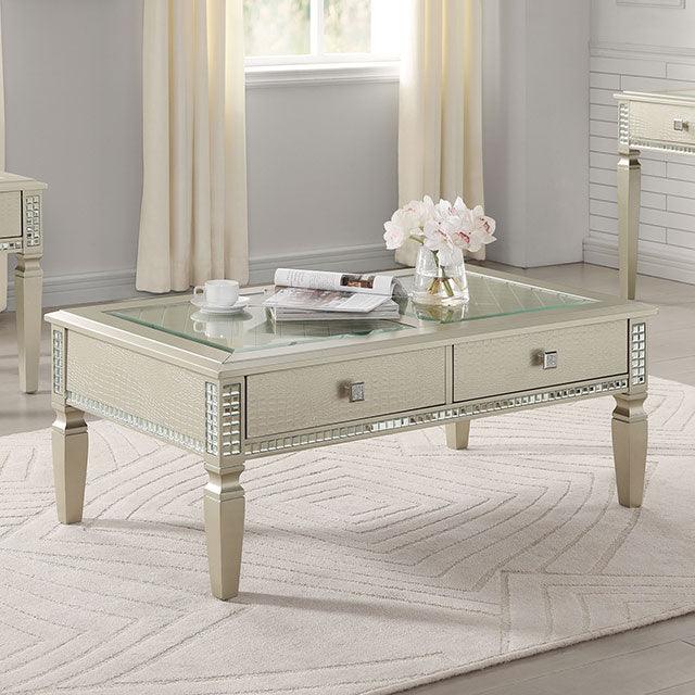 Adina CM4512C Silver Transitional Coffee Table By Furniture Of America - sofafair.com