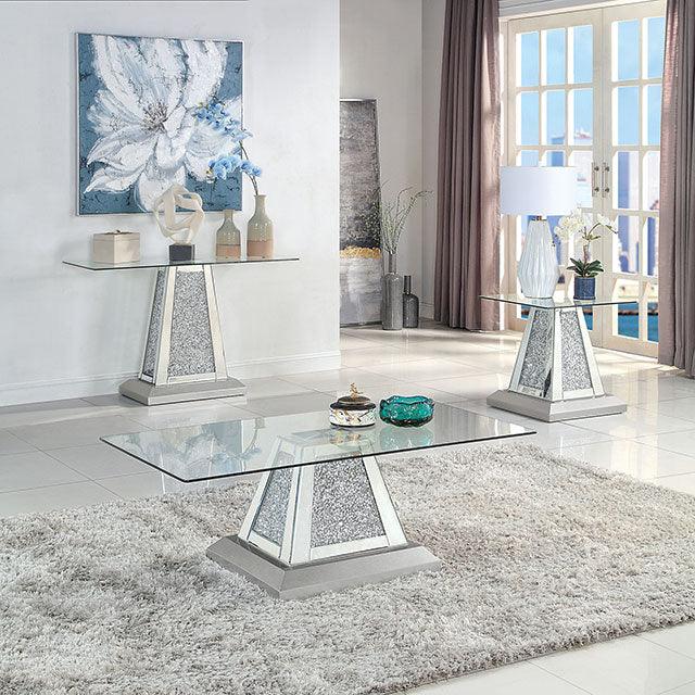 Regenswil CM4516S Silver Glam Sofa Table By Furniture Of America - sofafair.com