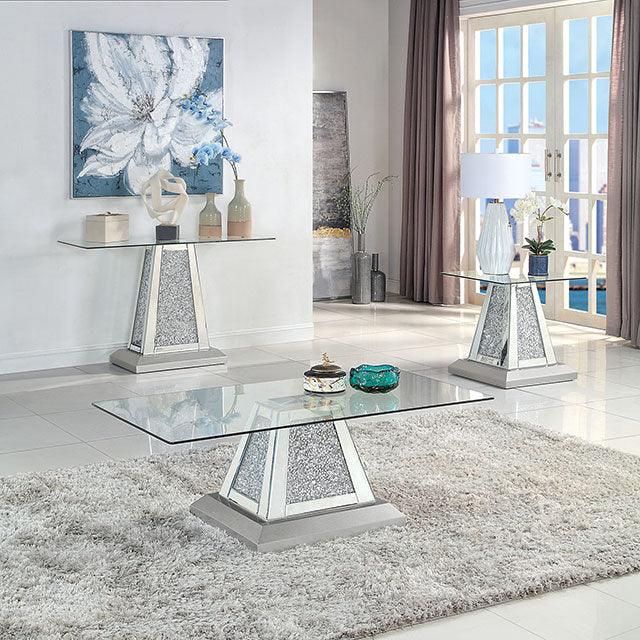 Regenswil CM4516C Silver Glam Coffee Table By Furniture Of America - sofafair.com
