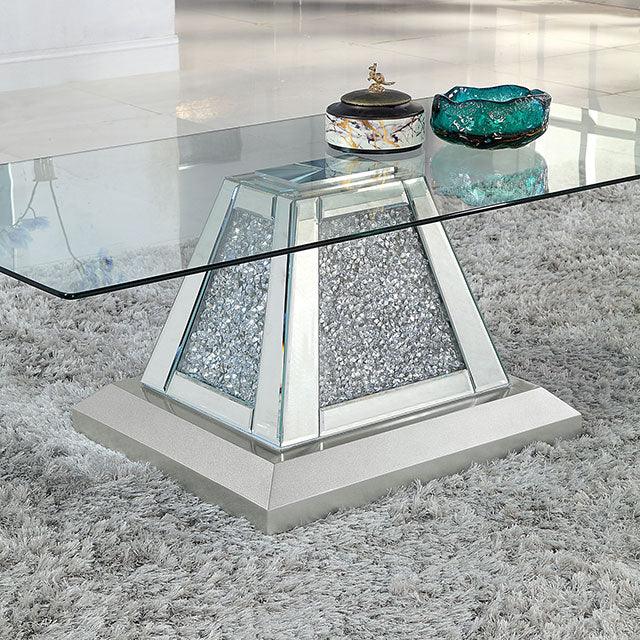 Regenswil CM4516C Silver Glam Coffee Table By Furniture Of America - sofafair.com