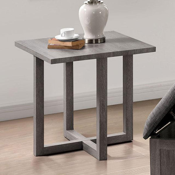 Radnor CM4536E Light Gray Transitional End Table By Furniture Of America - sofafair.com