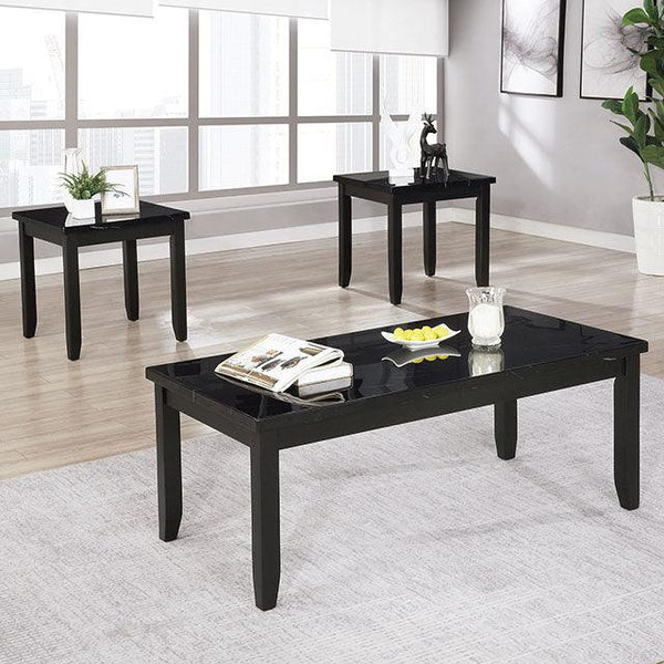 Lodivea CM4544BK-3PK Black Transitional 3 Pc. Table Set By Furniture Of America - sofafair.com