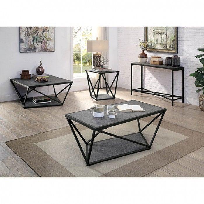 Ciana CM4744E Gray/Sand Black Contemporary End Table By furniture of america - sofafair.com