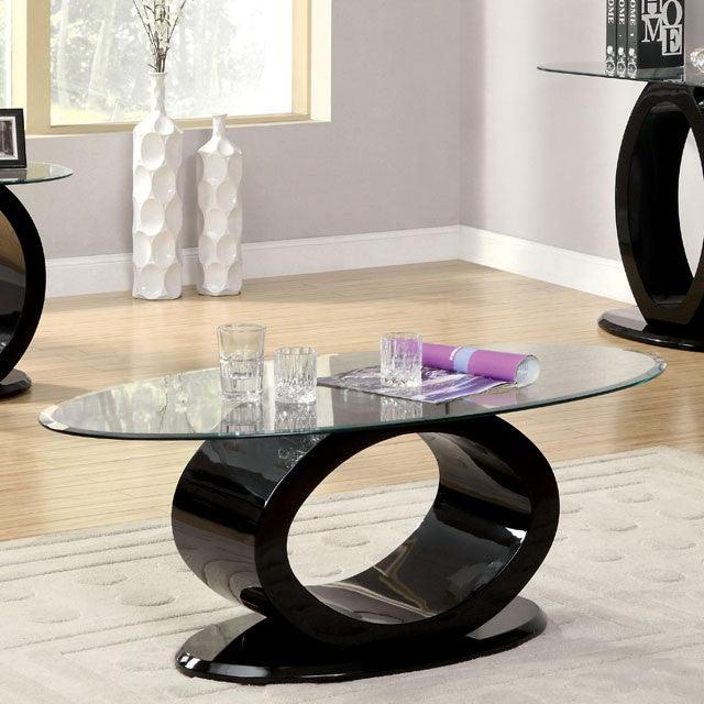Lodia CM4825BK-C Black Contemporary Coffee Table By Furniture Of America - sofafair.com