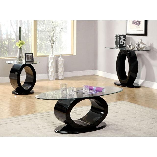 Lodia CM4825BK-E Black Contemporary End Table By Furniture Of America - sofafair.com