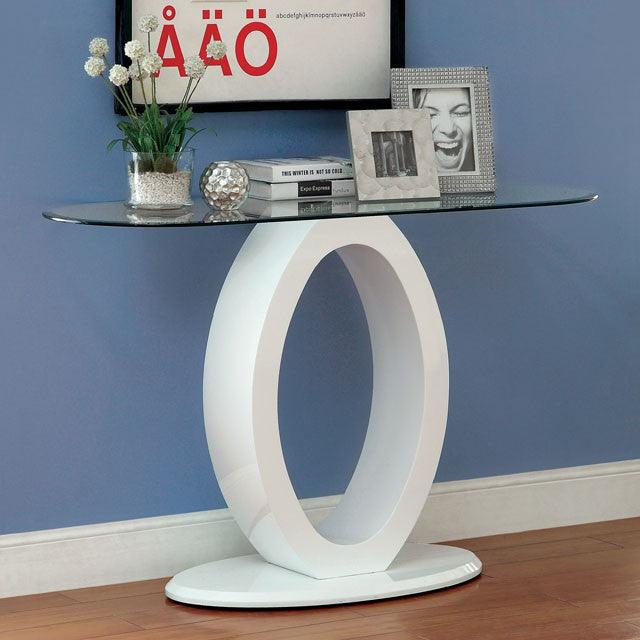 Lodia CM4825WH-S White Contemporary Sofa Table By Furniture Of America - sofafair.com