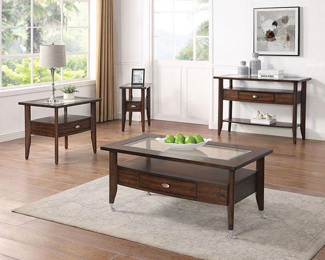 Riverdale CM4905WN-C Dark Walnut Transitional Coffee Table By Furniture Of America - sofafair.com