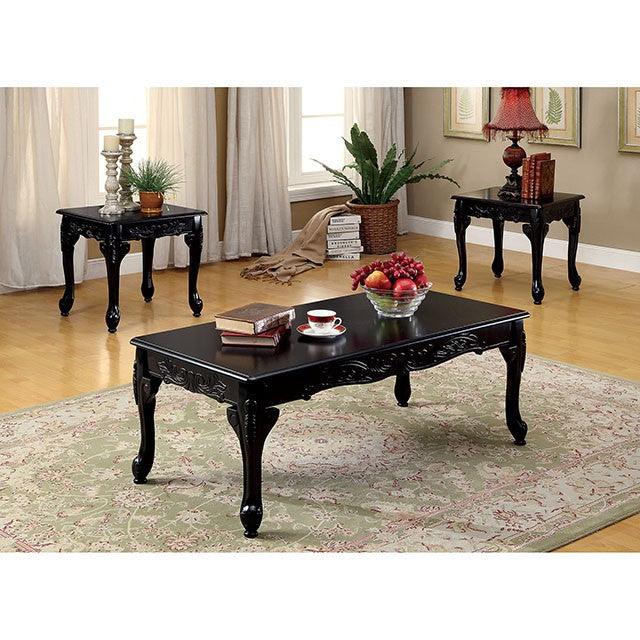 Cheshire CM4914BK-3PK Black Traditional 3 Pc. Table Set By Furniture Of America - sofafair.com