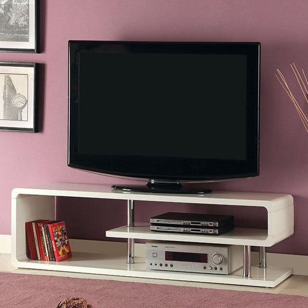 Ninove CM5057-TV White Contemporary TV Console By Furniture Of America - sofafair.com