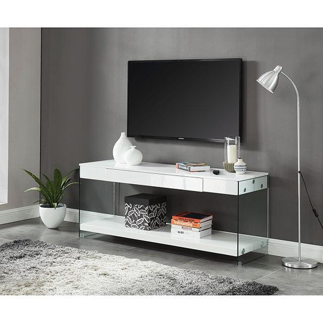 Sabugal CM5206WH-TV-60 White Contemporary 60" TV Stand By Furniture Of America - sofafair.com
