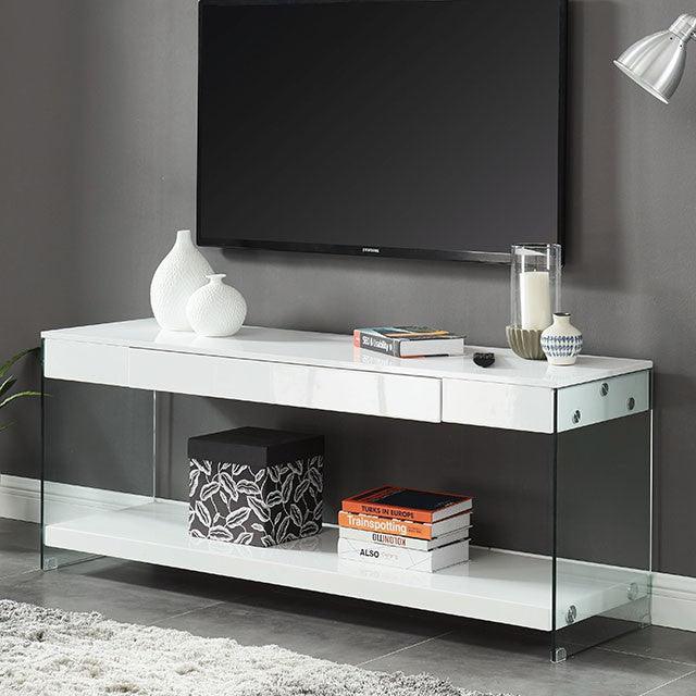 Sabugal CM5206WH-TV-70 White Contemporary 70" TV Stand By Furniture Of America - sofafair.com