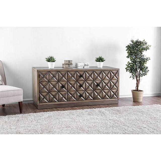 Markos CM5393-TV Weathered Light Oak Transitional Tv Stand By Furniture Of America - sofafair.com