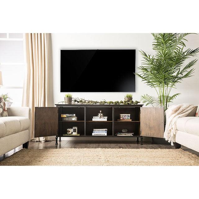 Broadland CM5822-TV-60 Medium Weathered Oak Industrial 60" Tv Stand By Furniture Of America - sofafair.com