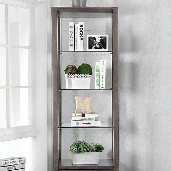 Tienen CM5900-PC Gray Transitional Pier Cabinet By Furniture Of America - sofafair.com