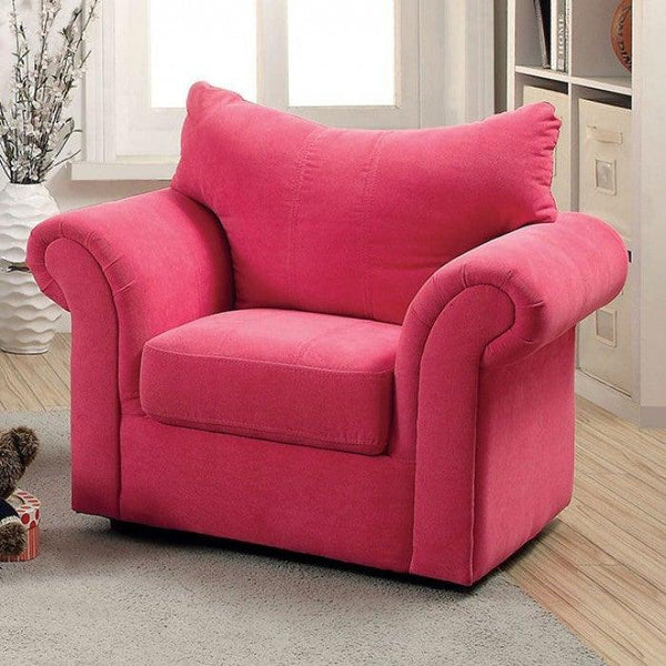 Irma CM6004PK Pink Contemporary Kids Chair By furniture of america - sofafair.com