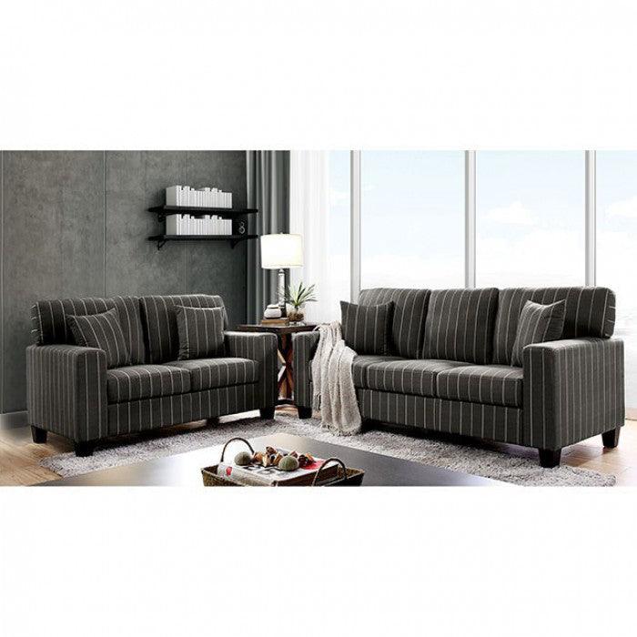 Pingree CM6034-LV Dark Gray Contemporary Love Seat By furniture of america - sofafair.com