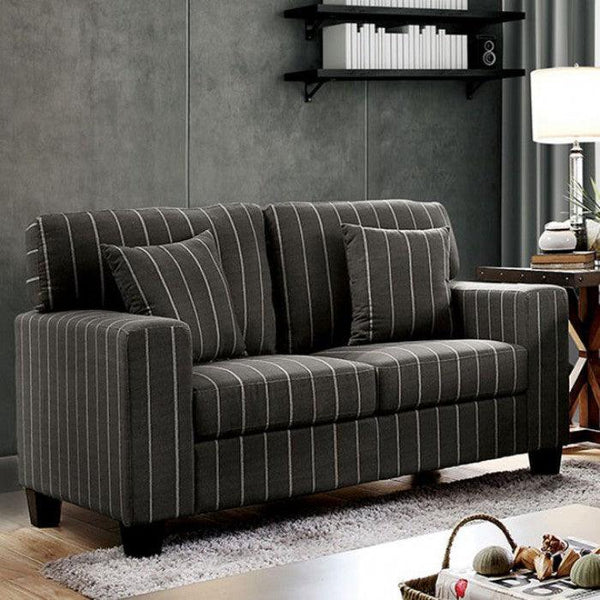 Pingree CM6034-LV Dark Gray Contemporary Love Seat By furniture of america - sofafair.com