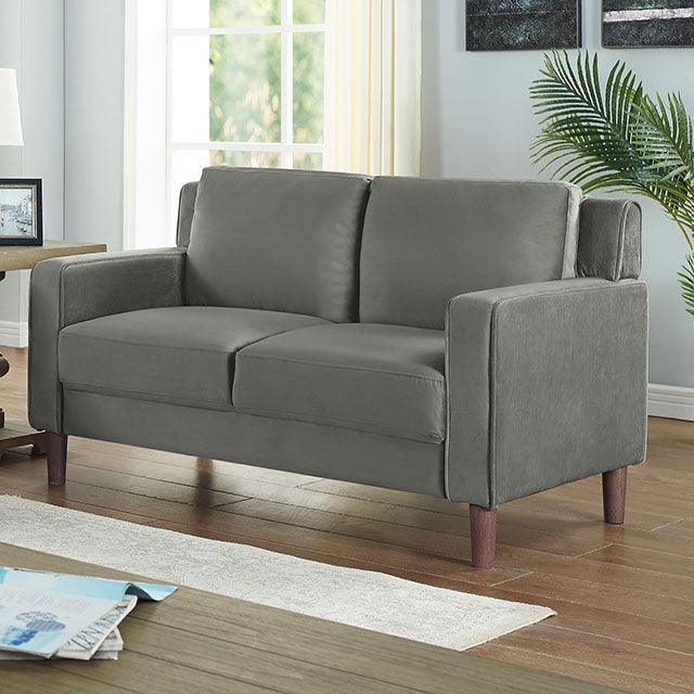 Brandi CM6064GY-LV Gray Contemporary Loveseat By Furniture Of America - sofafair.com
