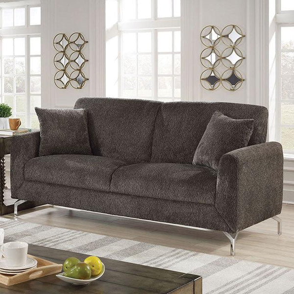 Lauritz CM6088DG-SF Dark Gray Transitional Sofa By Furniture Of America - sofafair.com
