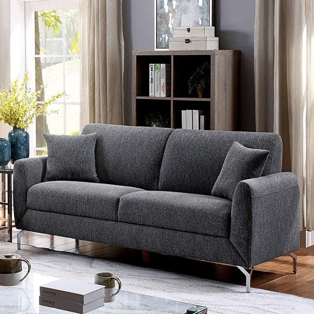 Lauritz CM6088GY-SF Gray Transitional Sofa By Furniture Of America - sofafair.com