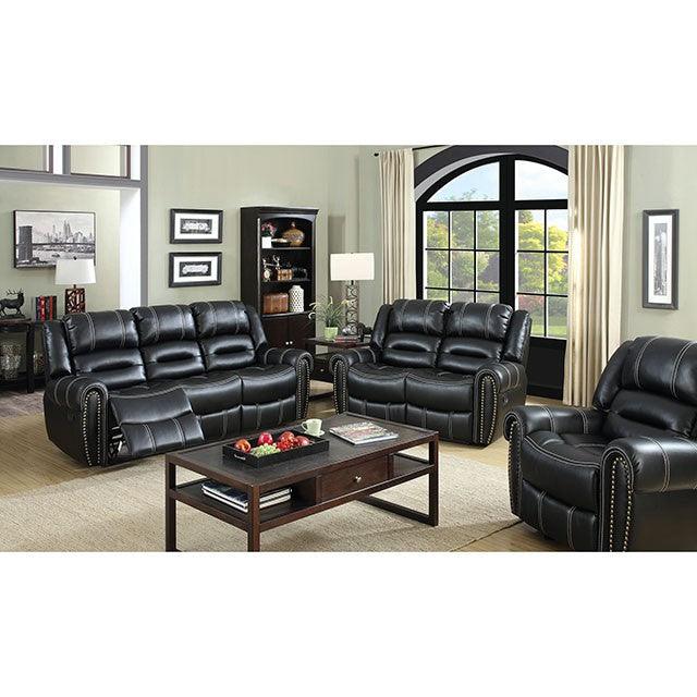 Frederick CM6130-SF Black Transitional Sofa By Furniture Of America - sofafair.com
