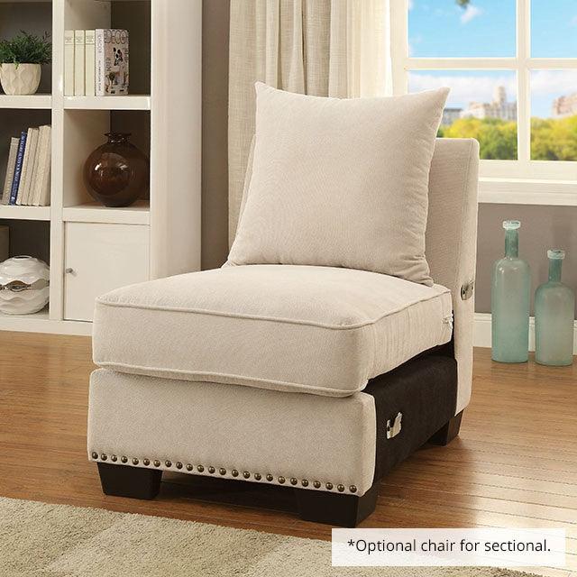 Skyler CM6156-CH Beige Transitional Chair By Furniture Of America - sofafair.com
