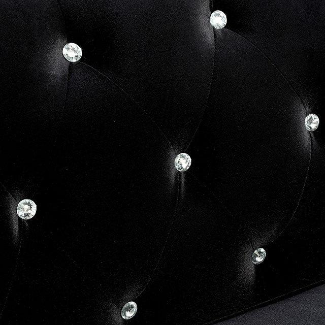 Jolanda CM6158BK Black Glam Sectional By Furniture Of America - sofafair.com