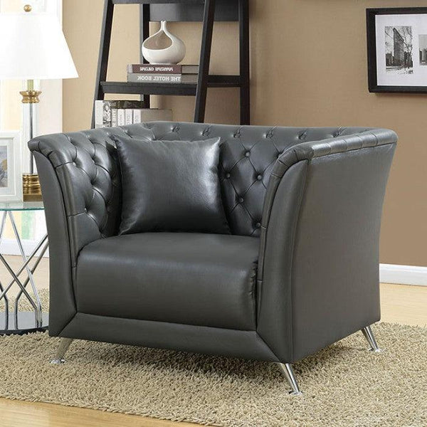 Luciana CM6192-CH Gray Contemporary Chair By furniture of america - sofafair.com