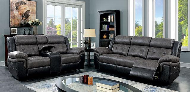 Brookdale CM6217GY-LV Gray/Black Transitional Power Loveseat By Furniture Of America - sofafair.com