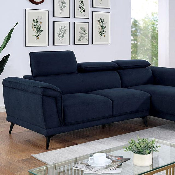 Napanee CM6254BL Navy Contemporary Sectional By Furniture Of America - sofafair.com