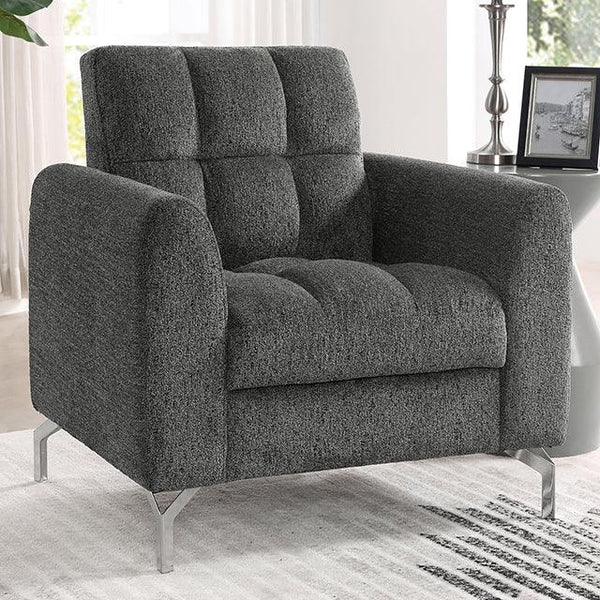 Lupin CM6259DG-CH Dark Gray Contemporary Chair By Furniture Of America - sofafair.com