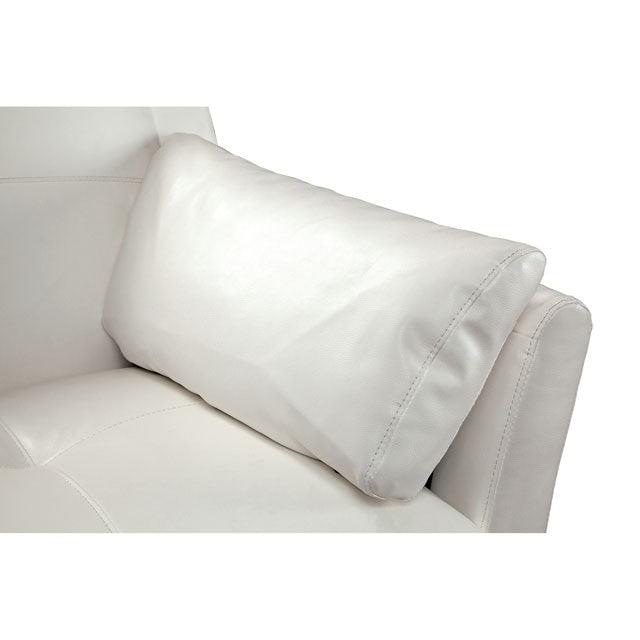 Peever CM6268WH-SET White Contemporary Sectional By Furniture Of America - sofafair.com