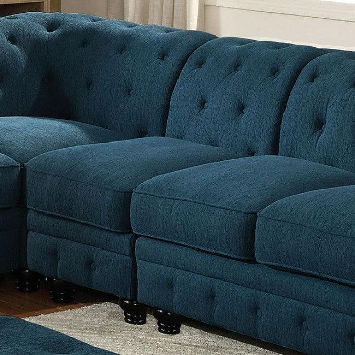 Stanford CM6270TL-CH Dark Teal Transitional Armless Chair By furniture of america - sofafair.com