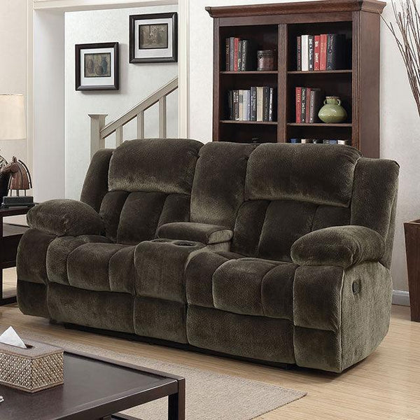 Sadhbh CM6283-LV Brown Transitional Love Seat By Furniture Of America - sofafair.com