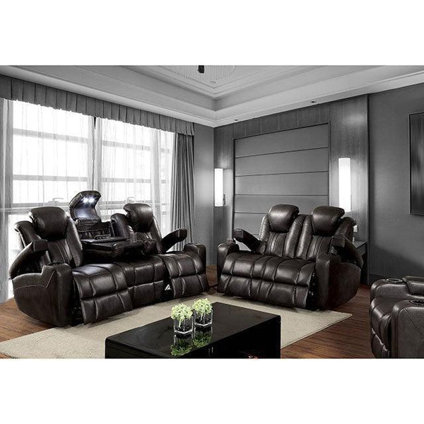 Zaurak CM6291-LV Dark Gray Transitional Love Seat By Furniture Of America - sofafair.com