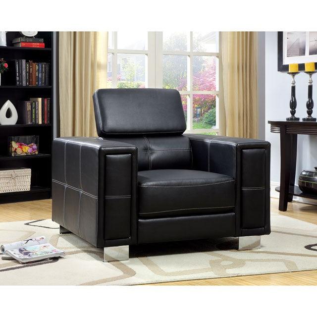 Chair by Furniture Of America Garret CM6310-CH Black Contemporary - sofafair.com