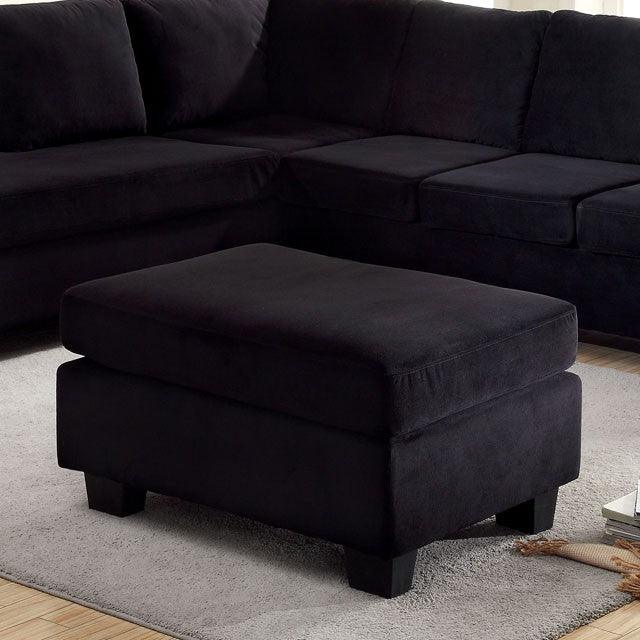 Lomma CM6316-OT Black Transitional Ottoman By Furniture Of America - sofafair.com